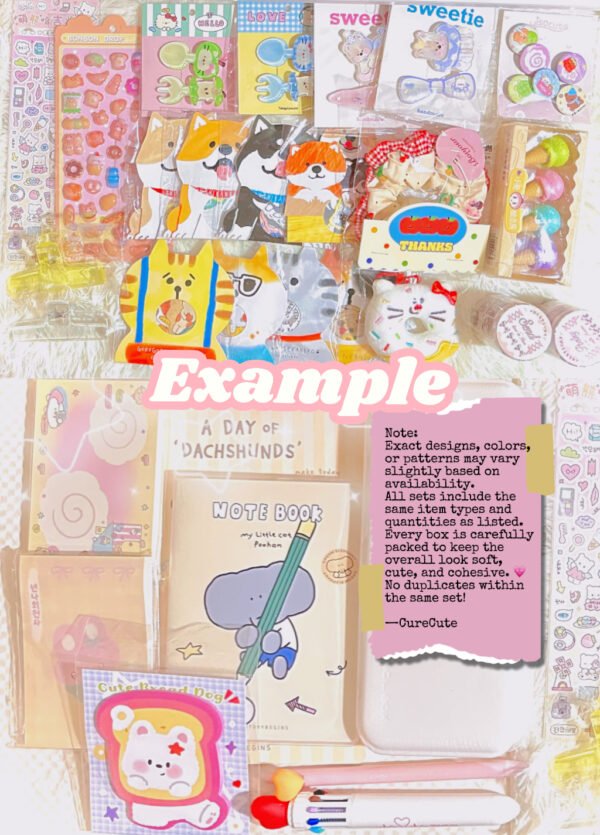CureCute Stationery Gift Set – 35 Kawaii Essentials for Journaling & Gifting - Image 3